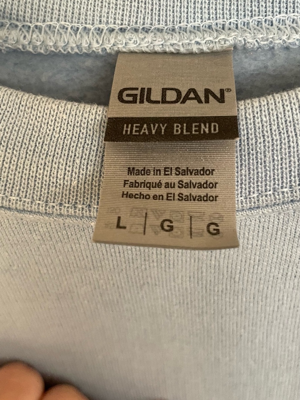 Oversized Embroidered Baby Blue Crewneck - Picture 6 of 6